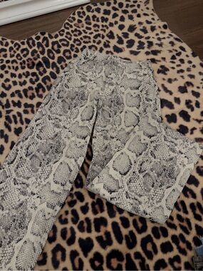 Missguided Snake Print Straight Leg Jeans in Black and White